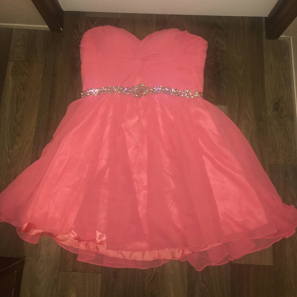 Pink/Salmon Dress with sparkly sequins attached✨💖